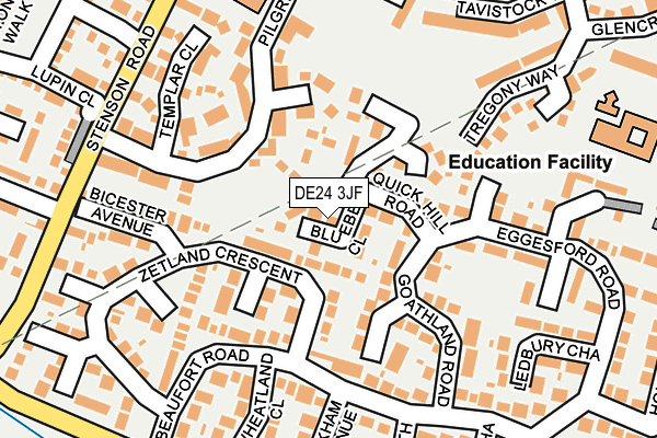 DE24 3JF map - OS OpenMap – Local (Ordnance Survey)