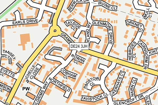DE24 3JH map - OS OpenMap – Local (Ordnance Survey)