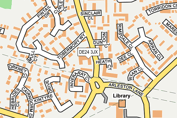 DE24 3JX map - OS OpenMap – Local (Ordnance Survey)