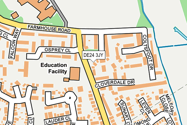 DE24 3JY map - OS OpenMap – Local (Ordnance Survey)