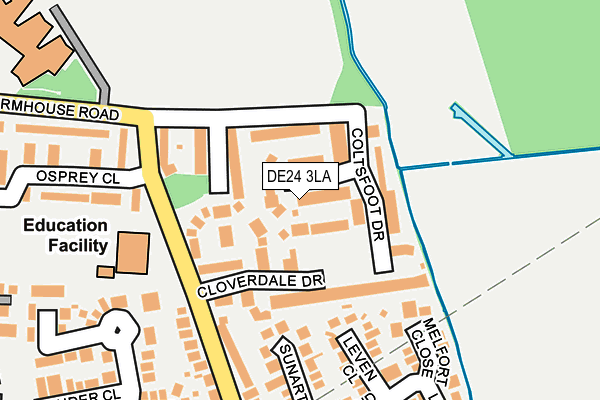 DE24 3LA map - OS OpenMap – Local (Ordnance Survey)