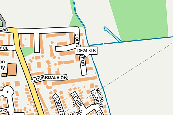 DE24 3LB map - OS OpenMap – Local (Ordnance Survey)