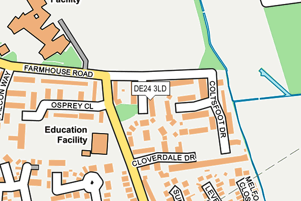 DE24 3LD map - OS OpenMap – Local (Ordnance Survey)