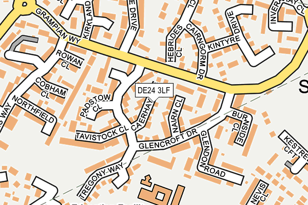 DE24 3LF map - OS OpenMap – Local (Ordnance Survey)
