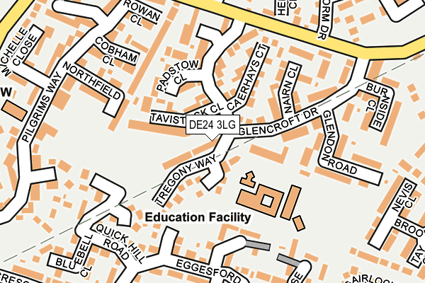 DE24 3LG map - OS OpenMap – Local (Ordnance Survey)