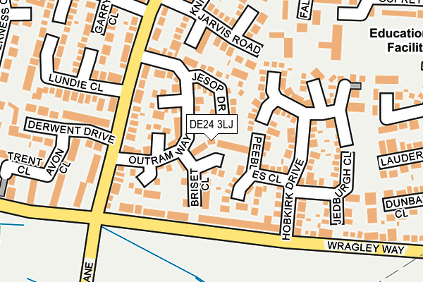 DE24 3LJ map - OS OpenMap – Local (Ordnance Survey)