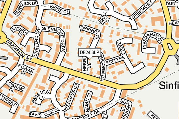 DE24 3LP map - OS OpenMap – Local (Ordnance Survey)