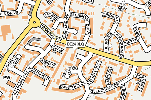 DE24 3LQ map - OS OpenMap – Local (Ordnance Survey)