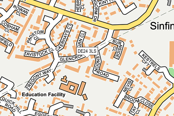 DE24 3LS map - OS OpenMap – Local (Ordnance Survey)