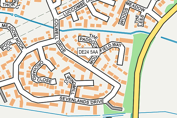 DE24 5AA map - OS OpenMap – Local (Ordnance Survey)