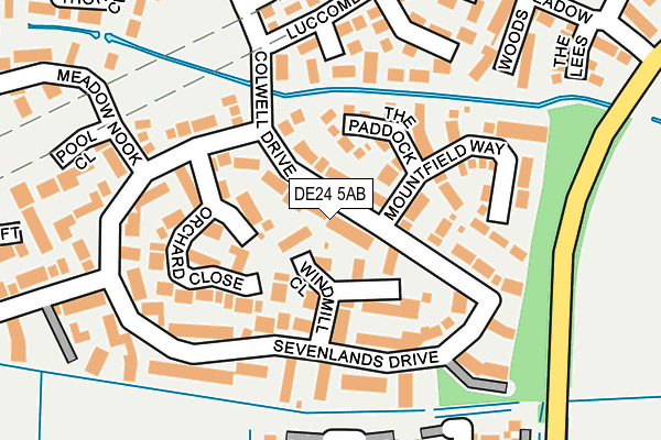 DE24 5AB map - OS OpenMap – Local (Ordnance Survey)