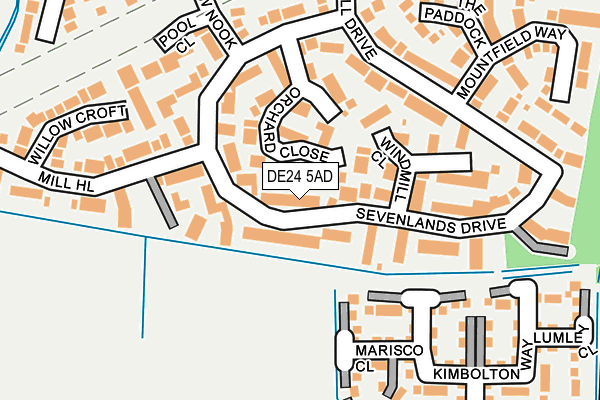 DE24 5AD map - OS OpenMap – Local (Ordnance Survey)