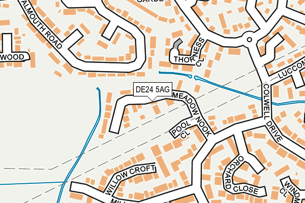 DE24 5AG map - OS OpenMap – Local (Ordnance Survey)