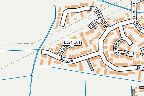DE24 5AH map - OS OpenMap – Local (Ordnance Survey)