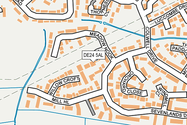 DE24 5AL map - OS OpenMap – Local (Ordnance Survey)