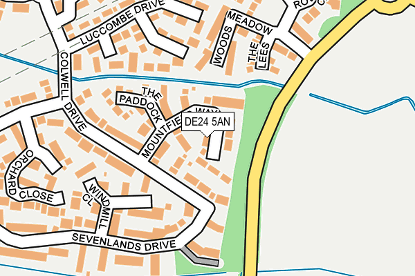 DE24 5AN map - OS OpenMap – Local (Ordnance Survey)