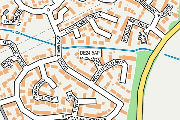 DE24 5AP map - OS OpenMap – Local (Ordnance Survey)