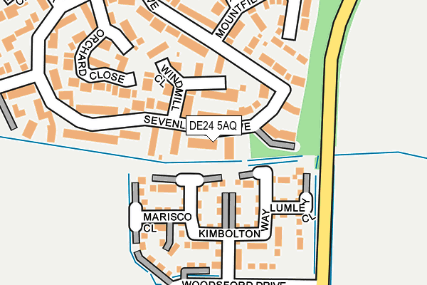 DE24 5AQ map - OS OpenMap – Local (Ordnance Survey)