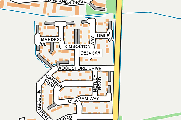 DE24 5AR map - OS OpenMap – Local (Ordnance Survey)