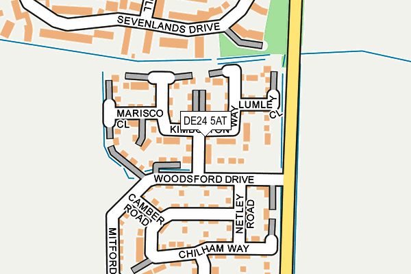DE24 5AT map - OS OpenMap – Local (Ordnance Survey)