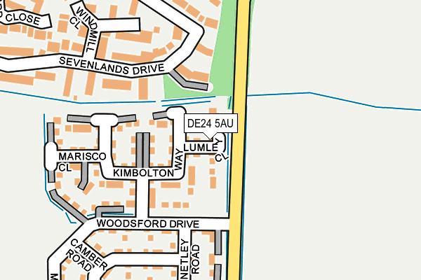 DE24 5AU map - OS OpenMap – Local (Ordnance Survey)