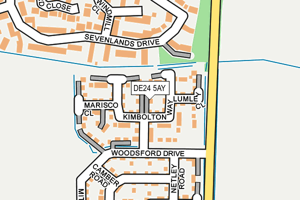 DE24 5AY map - OS OpenMap – Local (Ordnance Survey)