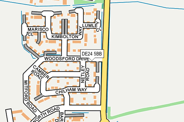 DE24 5BB map - OS OpenMap – Local (Ordnance Survey)