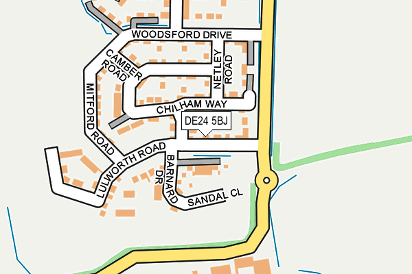 DE24 5BJ map - OS OpenMap – Local (Ordnance Survey)