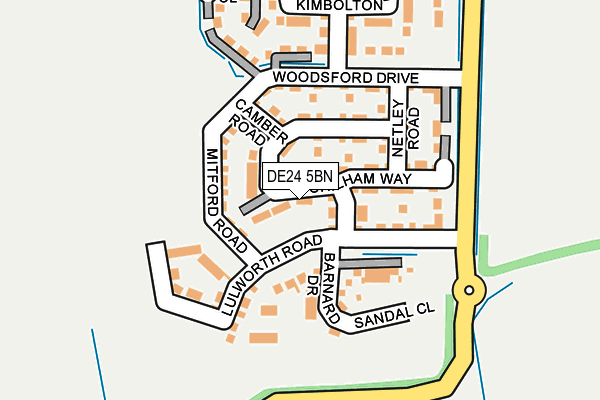 DE24 5BN map - OS OpenMap – Local (Ordnance Survey)