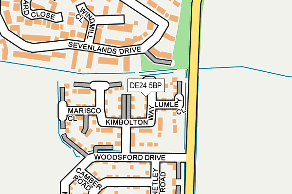 DE24 5BP map - OS OpenMap – Local (Ordnance Survey)
