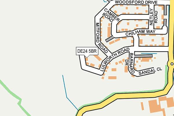 DE24 5BR map - OS OpenMap – Local (Ordnance Survey)