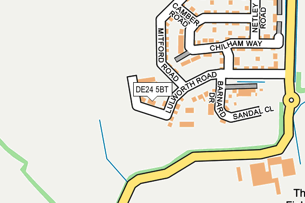 DE24 5BT map - OS OpenMap – Local (Ordnance Survey)