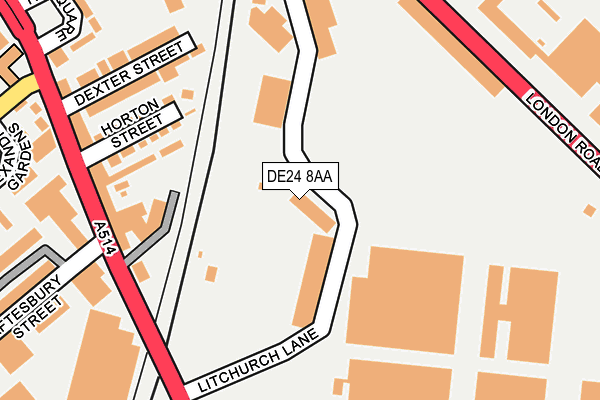 DE24 8AA map - OS OpenMap – Local (Ordnance Survey)