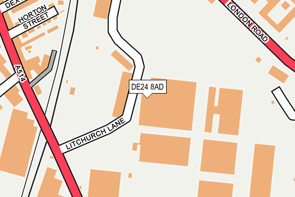 DE24 8AD map - OS OpenMap – Local (Ordnance Survey)