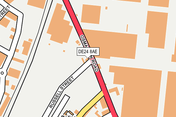 DE24 8AE map - OS OpenMap – Local (Ordnance Survey)