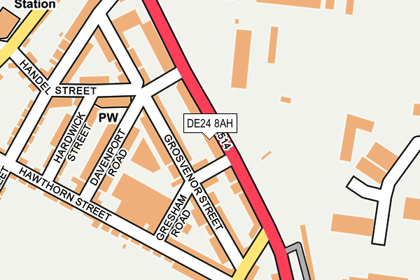 DE24 8AH map - OS OpenMap – Local (Ordnance Survey)