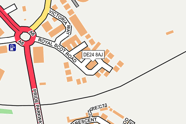 DE24 8AJ map - OS OpenMap – Local (Ordnance Survey)