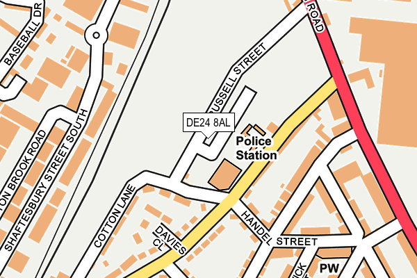 DE24 8AL map - OS OpenMap – Local (Ordnance Survey)