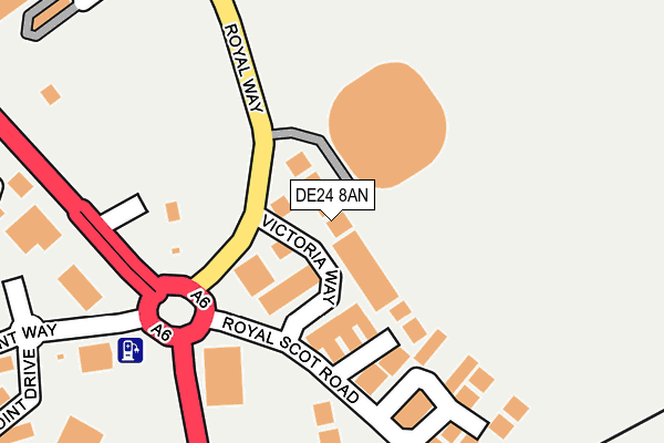 DE24 8AN map - OS OpenMap – Local (Ordnance Survey)