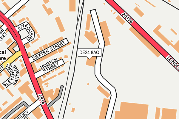 DE24 8AQ map - OS OpenMap – Local (Ordnance Survey)