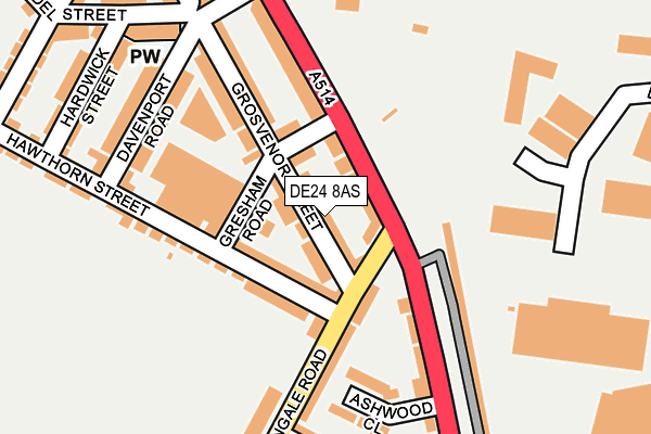 DE24 8AS map - OS OpenMap – Local (Ordnance Survey)