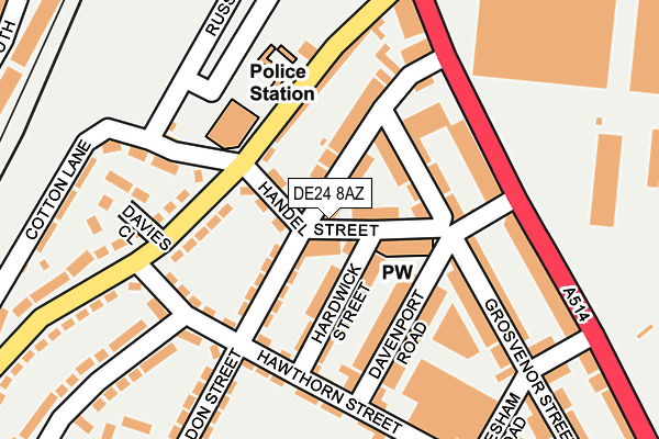 DE24 8AZ map - OS OpenMap – Local (Ordnance Survey)