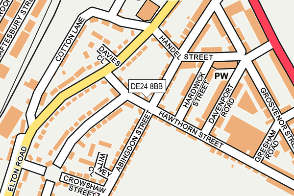 DE24 8BB map - OS OpenMap – Local (Ordnance Survey)