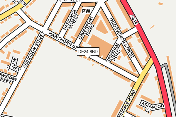 DE24 8BD map - OS OpenMap – Local (Ordnance Survey)