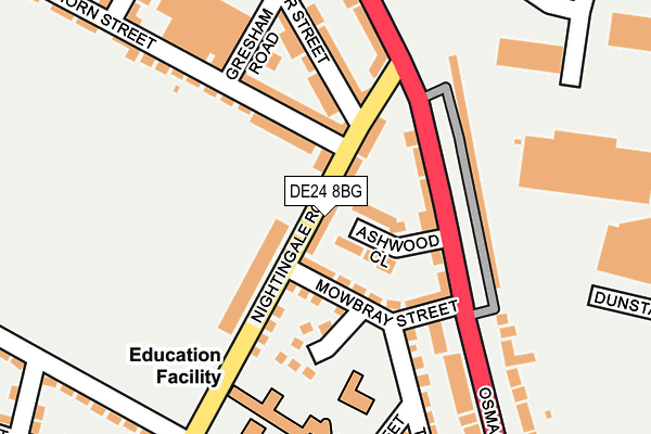 DE24 8BG map - OS OpenMap – Local (Ordnance Survey)