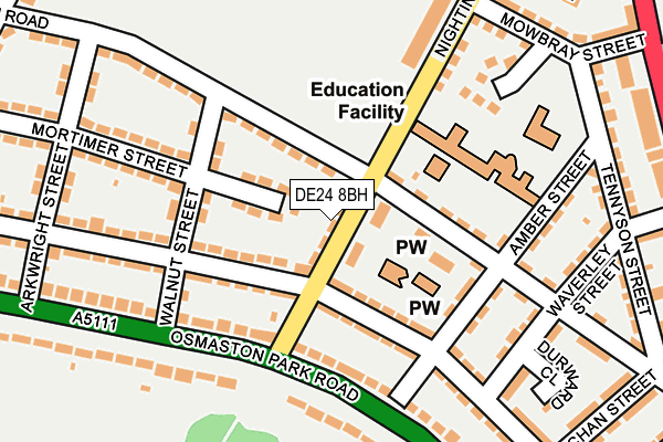 DE24 8BH map - OS OpenMap – Local (Ordnance Survey)