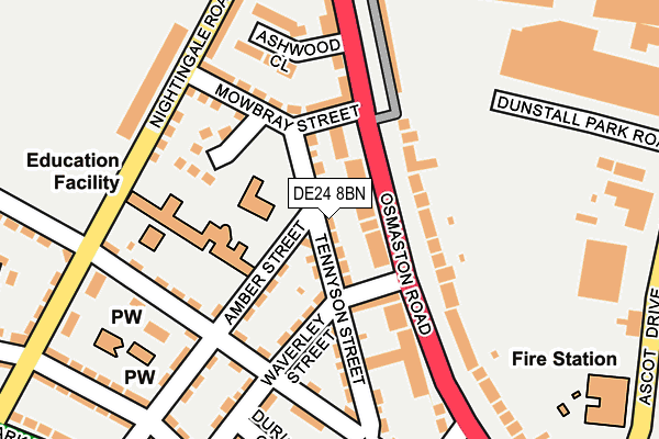 DE24 8BN map - OS OpenMap – Local (Ordnance Survey)
