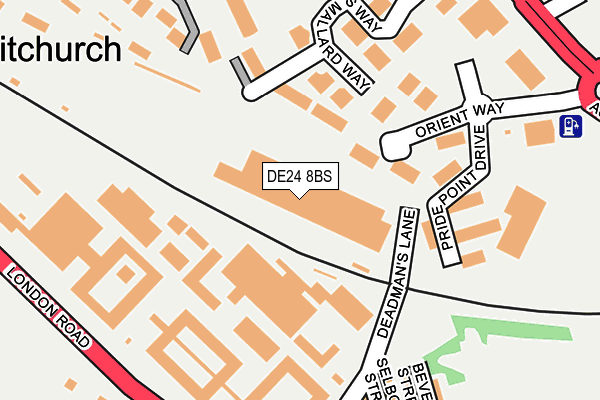DE24 8BS map - OS OpenMap – Local (Ordnance Survey)