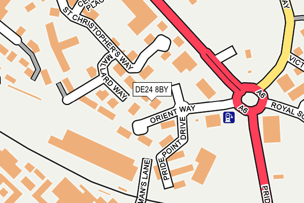DE24 8BY map - OS OpenMap – Local (Ordnance Survey)