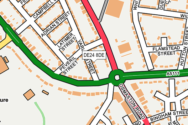 DE24 8DE map - OS OpenMap – Local (Ordnance Survey)